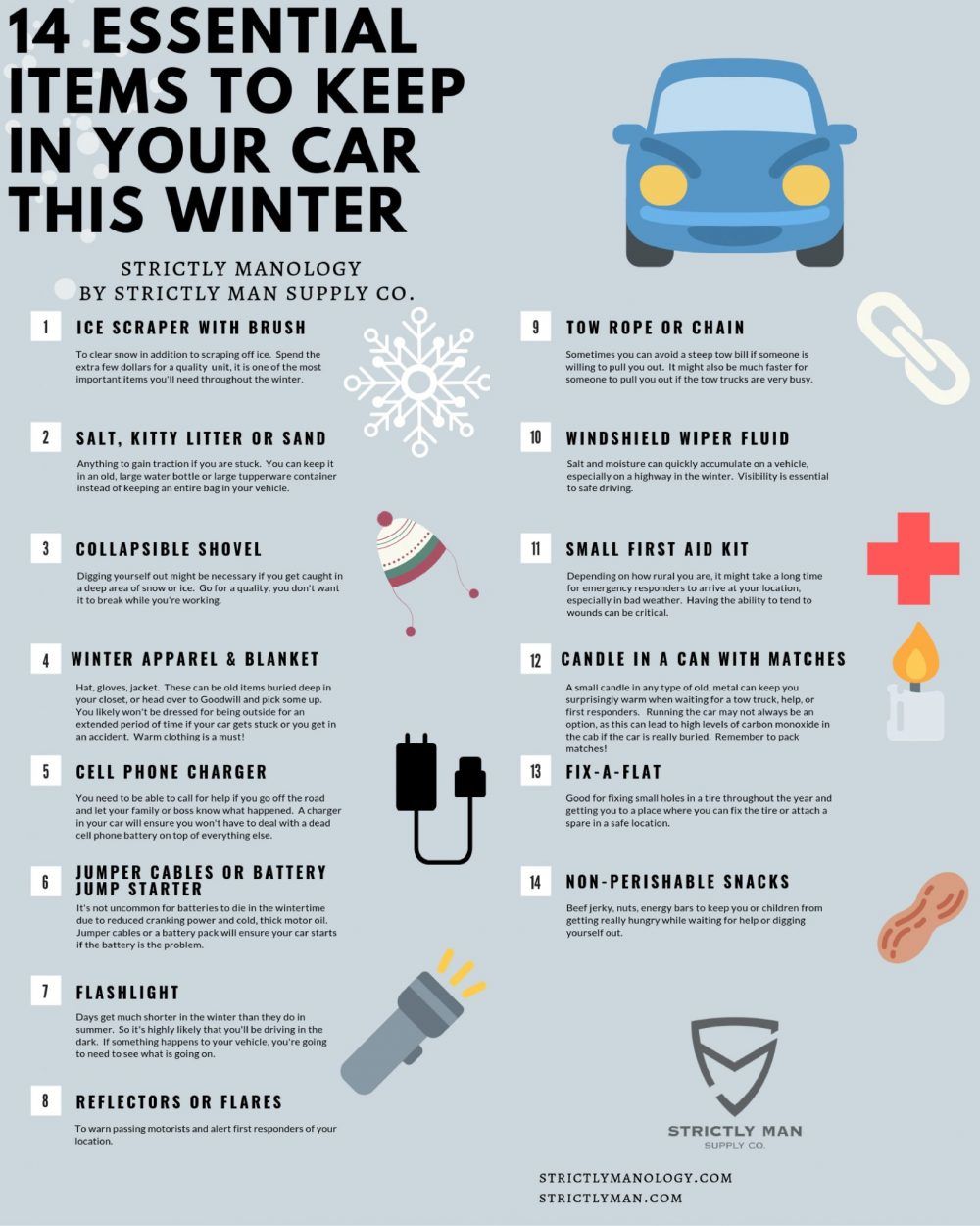 Essential items to keep in your car for winter